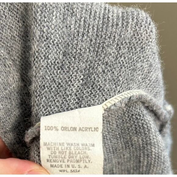 Vintage Steeplechase Gray Wool Cardigan M Academia Preppy Collegiate Sweater - Picture 11 of 13